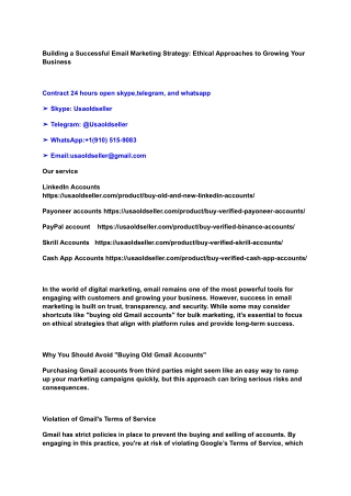 Building a Successful Email Marketing Strategy_ Ethical Approaches to Growing Your Business