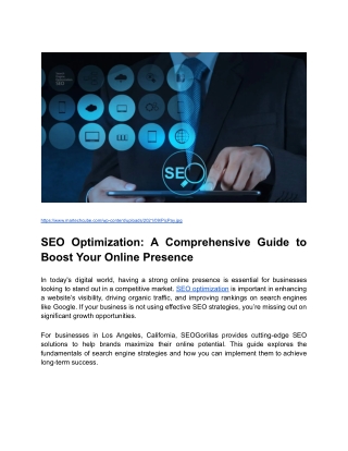 SEO Optimization_ A Comprehensive Guide to Boost Your Online Presence _ BVlog Post Content 1 _ Month 3