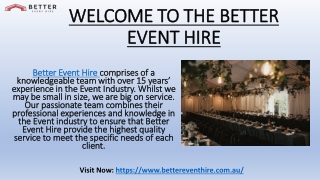 Round Table Rentals at Better Event Hire