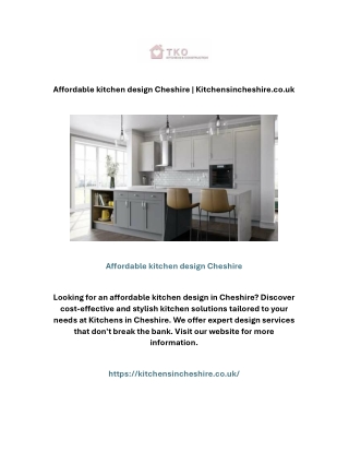 Affordable kitchen design Cheshire | Kitchensincheshire.co.uk
