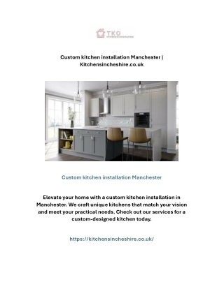 Custom kitchen installation Manchester | Kitchensincheshire.co.uk