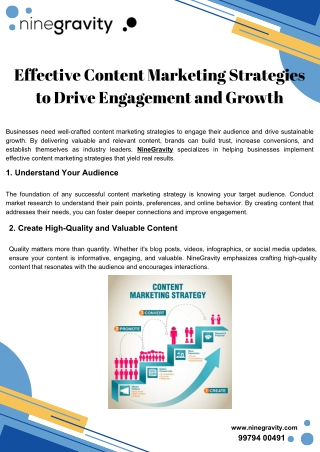 Effective Content Marketing Strategies to Drive Engagement and Growth