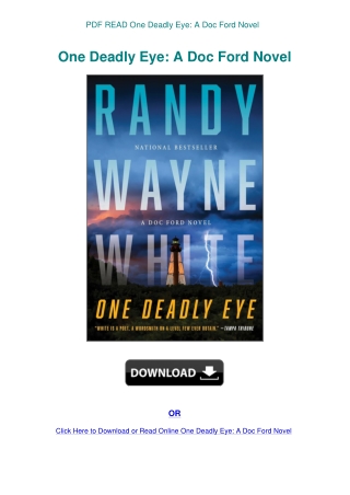 PDF READ One Deadly Eye A Doc Ford Novel