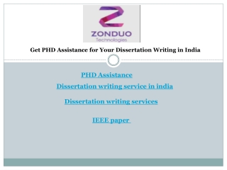 Get PHD Assistance for Your Dissertation Writing in India