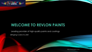 "Revlon Paints: Transforming Spaces with Premium Quality and Vibrant Colors"