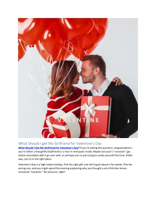 What Should I get My Girlfriend for Valentine