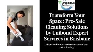 Pre sale cleaning solutions by Unibond Expert Services