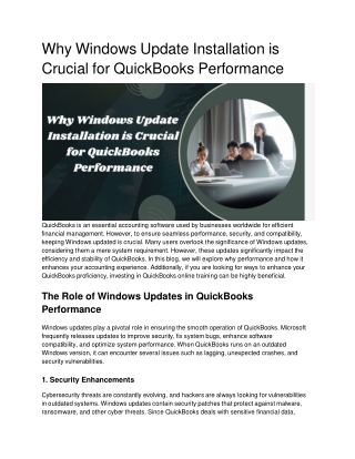 Why Windows Update Installation is Crucial for QuickBooks Performance(1)