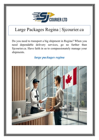 Large Packages Regina | Sjcourier.ca
