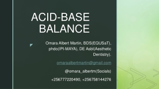 Acid-Base Balance, pt 1(omara)