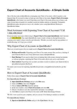 Export Chart of Accounts QuickBooks  A Simple Guide