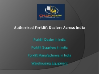 Authorized Forklift Dealers Across India