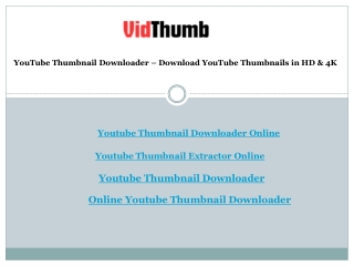 YouTube Thumbnail Downloader – Download YouTube Thumbnails in HD & 4K