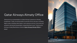 Qatar Airways Almaty Office – Your Gateway to Seamless Travel
