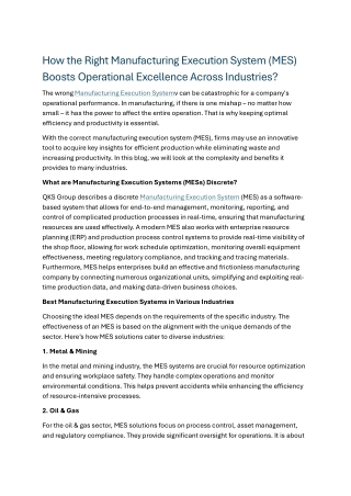 Manufacturing Execution System