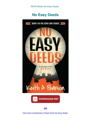 READ Books No Easy Deeds
