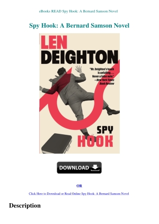 eBooks READ Spy Hook A Bernard Samson Novel