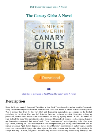 PDF Books The Canary Girls A Novel