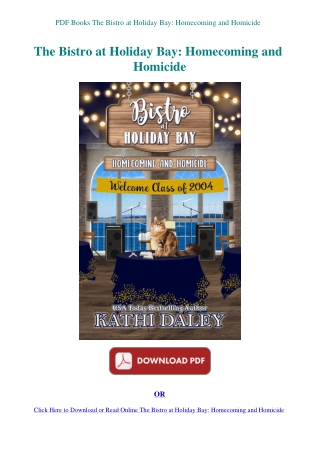PDF Books The Bistro at Holiday Bay Homecoming and Homicide