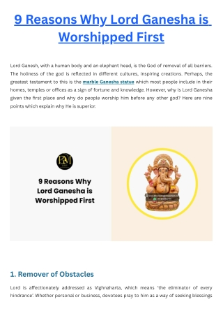 9 Reasons Why Lord Ganesha is Worshipped First.pdf