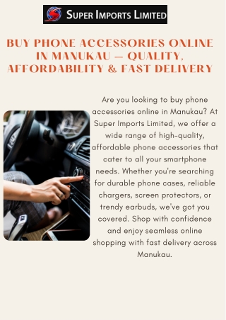 Buy Phone Accessories Online in Manukau – Best Deals & Fast Shipping!