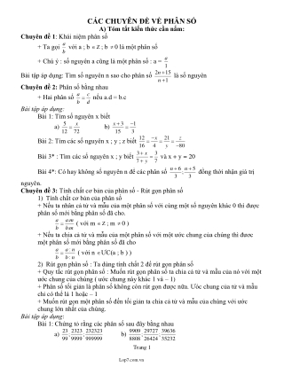 Chuyên đề Phân số