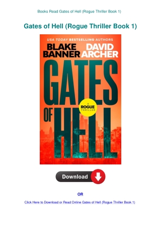 Books Read Gates of Hell (Rogue Thriller Book 1)