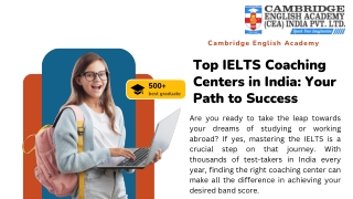 Top IELTS Coaching Centers in India Your Path to Success