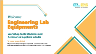 Workshop Tools Machines and Accessories Suppliers in India