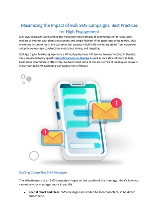Maximizing the Impact of Bulk SMS Campaigns