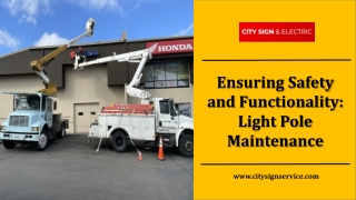 Ensuring Safety and Functionality Light Pole Maintenance