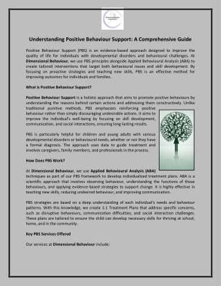 Understanding Positive Behaviour Support A Comprehensive Guide