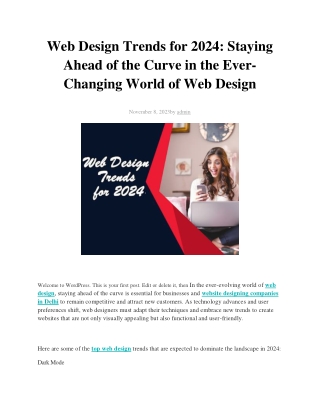 Web Design Trends for 2024 Staying Ahead of the Curve