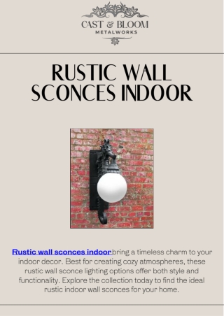 rustic wall sconces indoor