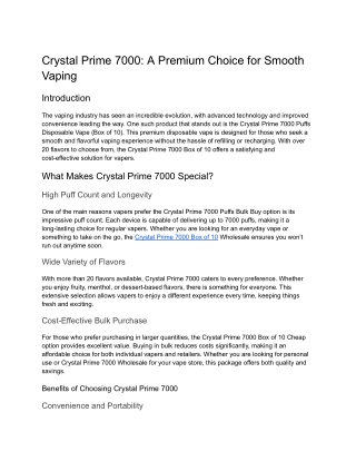 Crystal Prime 7000