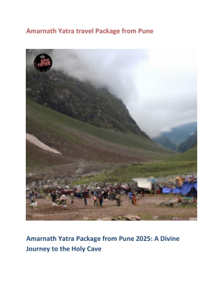Amarnath Yatra travel Package from Pune