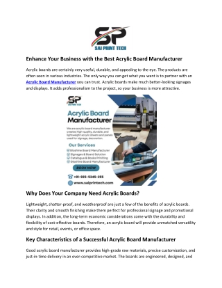 Enhance Your Business with the Best Acrylic Board Manufacturer (1)