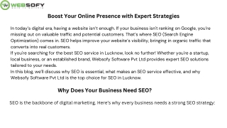 Boost Your Online Presence with Expert Strategies - websofy