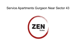 Service Apartments Gurgaon Near Sector 43
