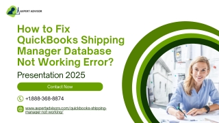 How to Fix QuickBooks Shipping Manager Database Not Working Error?