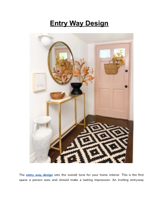 Entry Way Design