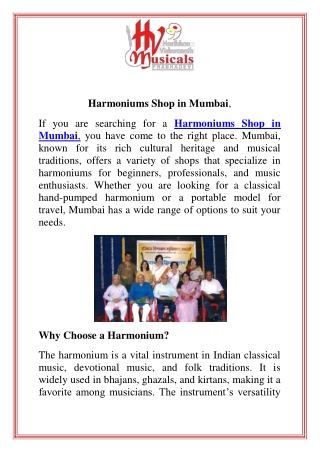 Harmoniums Shop in Mumbai,