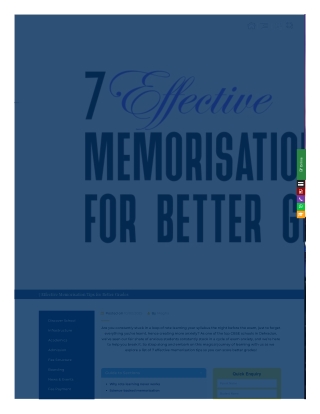 7 Effective Memorisation Tips for Better Grades