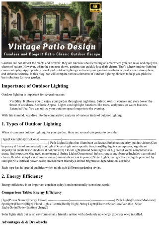 How to Boost Your Garden with Spectacular Outdoor Lighting