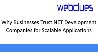Why Businesses Trust NET Development Companies for Scalable Applications