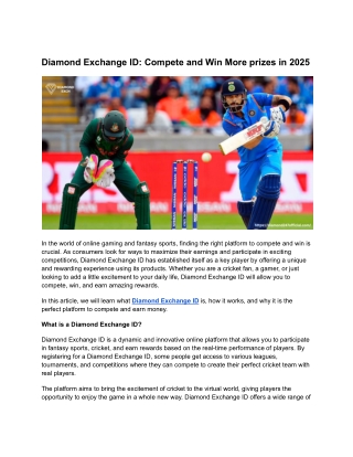 Diamond Exchange ID_ Compete and Win More prizes