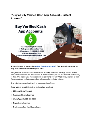 _Buy a Fully Verified Cash App Account – Instant Access