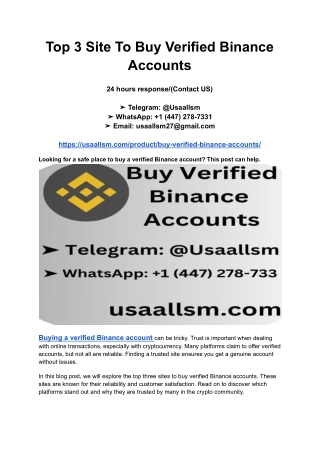 Top 3 Site To Buy Verified Binance Accounts (1)