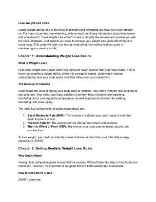 Lose Weight Like a Pro