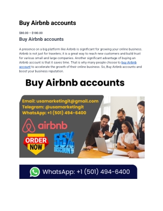 Buy Airbnb accounts